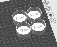 0.28mm layer, 2 walls, 15% infill --- 4 x 37mm