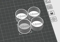 0.28mm layer, 2 walls, 15% infill --- 4 x 30mm