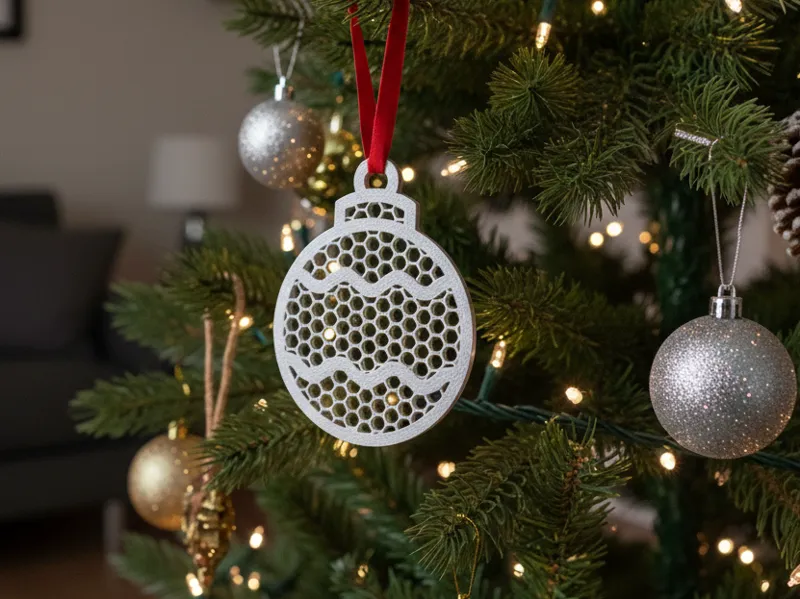 Honeycomb Bauble Christmas Ornament