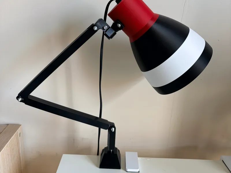 6DOF E27 Socket Desk Lamp with Clamps