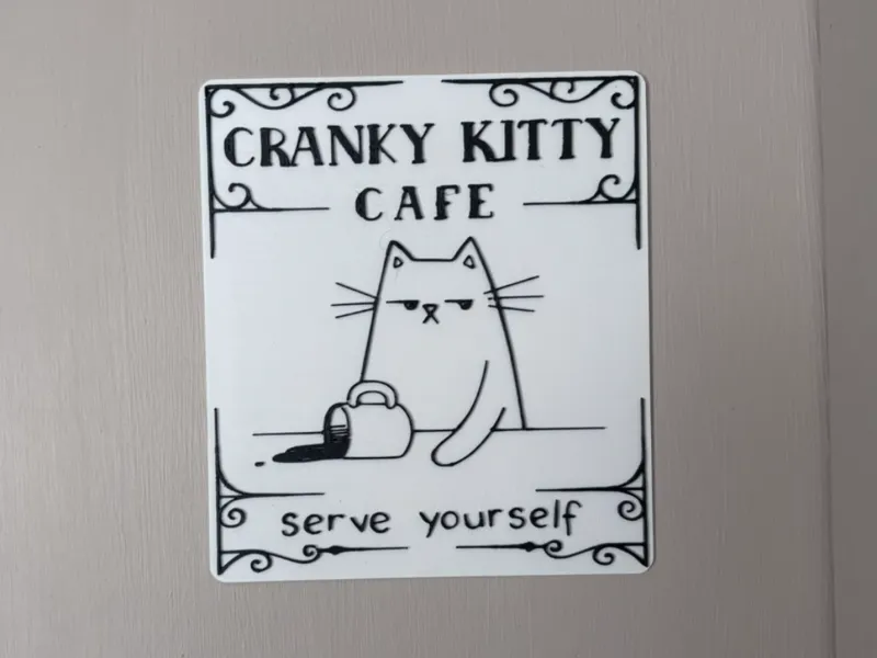 Cranky Cat Cafe Sign 