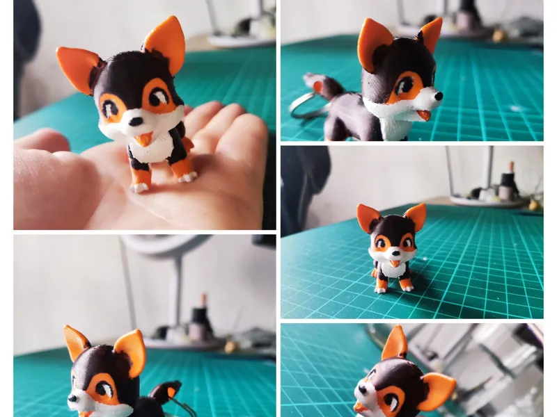 Adorable Puppy + Keychain