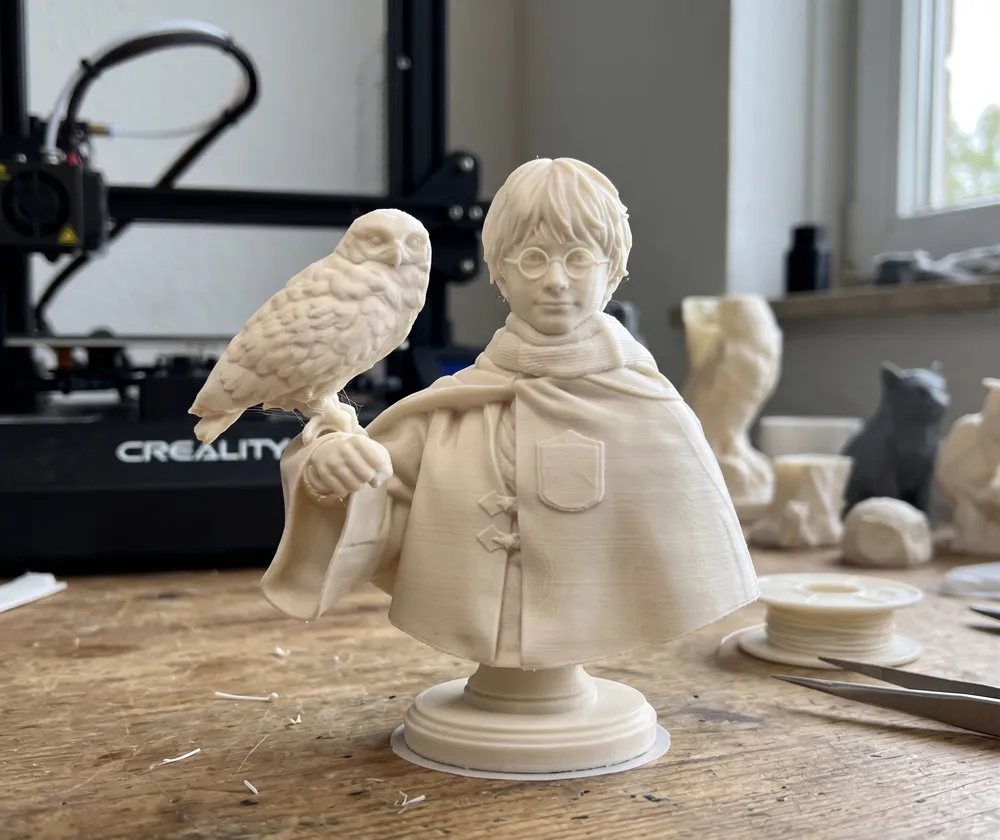 Potter Display Module Harry Potter with Hedwig Owl Bust – Display Figure - Free 3D Print ...