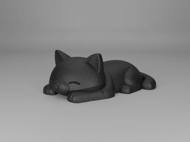 Low Poly Lying Cat – Cute Home Decor Figurine