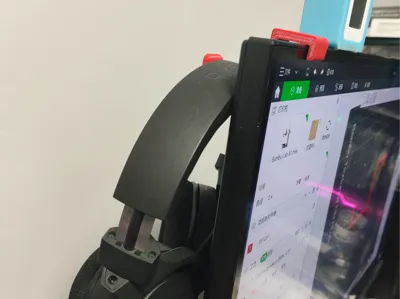 Headphone hanger, monitor back-mount version, universal design, does not obstruct the monitor