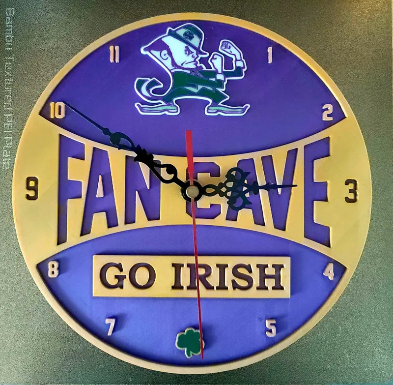 Notre Dame Fan Cave Clock
