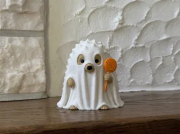 Adorno temático: Hedgehog Ghost Spooky Animal Friends — vista de referencia 3