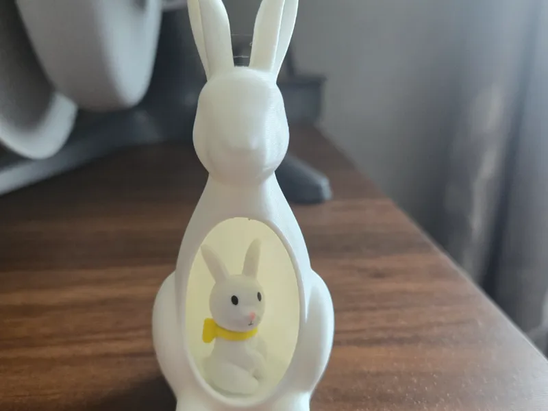 Single Color Easter Bunny 3D Print Holder