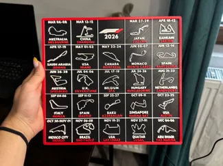 F1 2026 with dates, countries and places