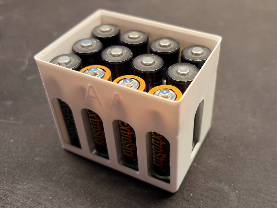 Parametric Stackable Battery Holder