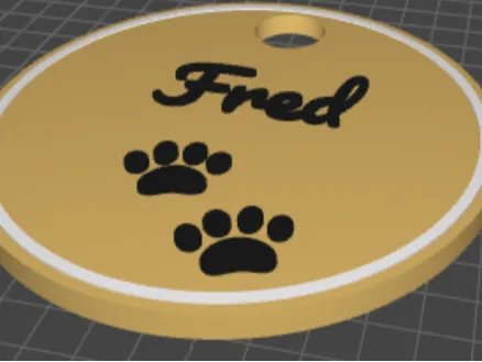 Customizable Dog name tag