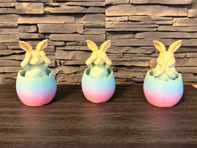 See no evil – Hear no evil – Speak no evil Bunnies