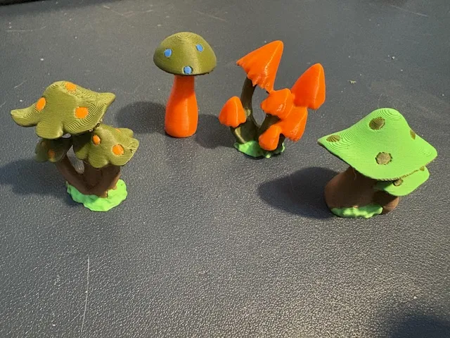 Four tiny mushrooms - set #2 - Vortek!