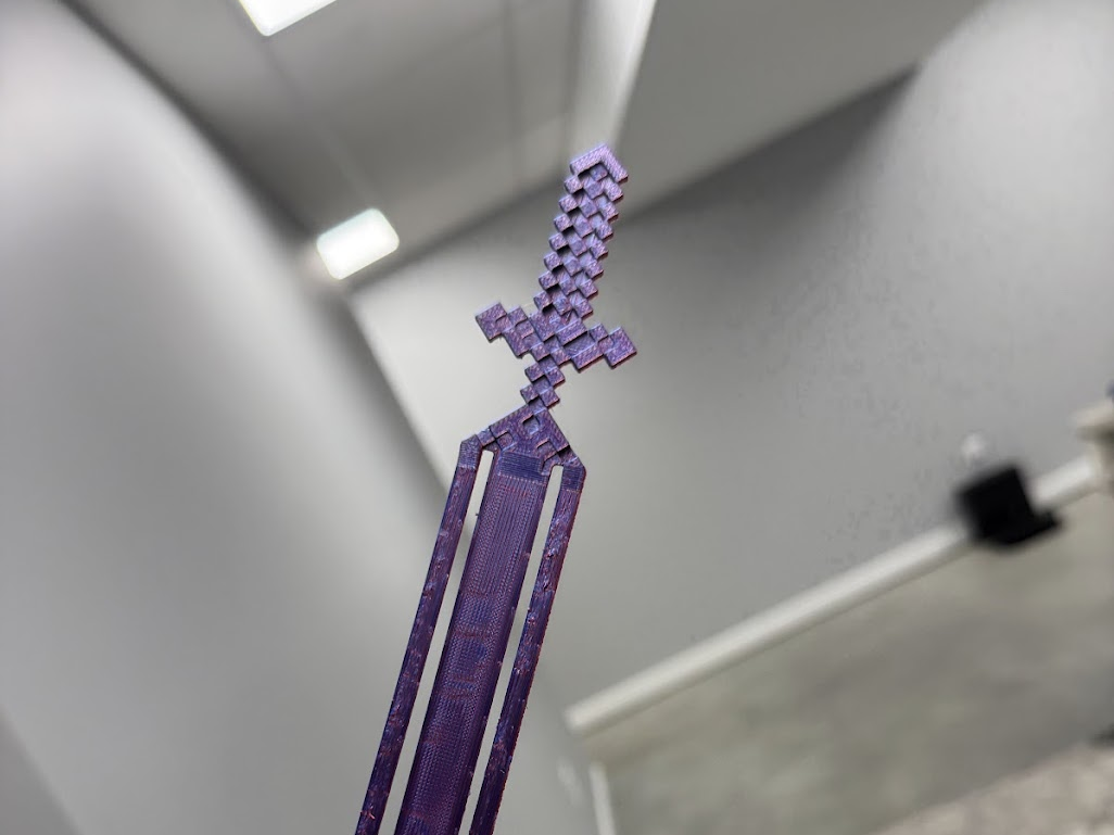 Minecraft Sword Bookmark - 15 minute easy print
