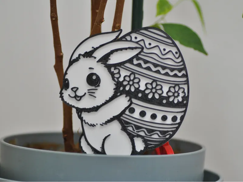 Easter Bunny Plant Stake – Cute Pot Decoration