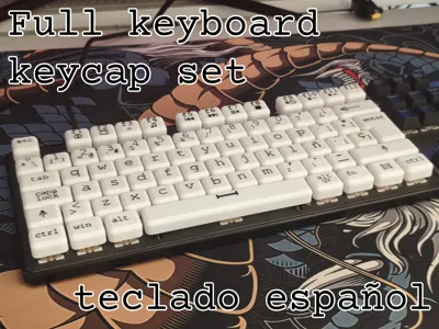 Typewriter-inspired keycap set español