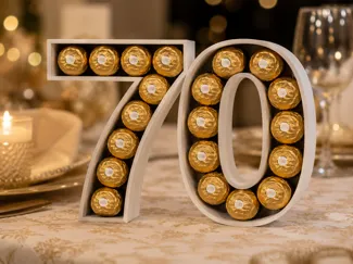 70. Geburtstag - Form für Deko, Bonbons, Moos etc.