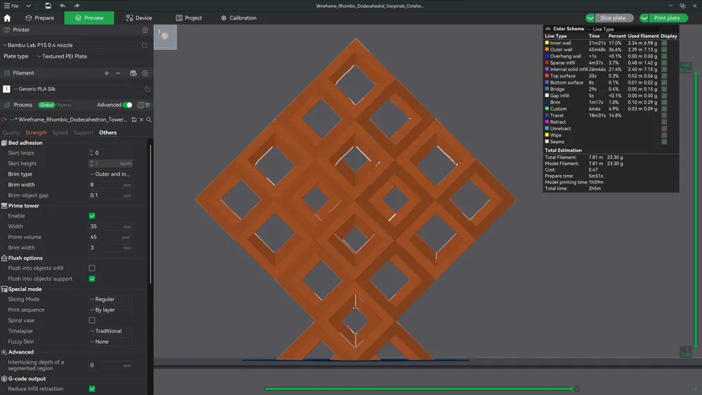 Wireframe Rhombic Dodecahedral Fractal—Level 1 by Endless Design Lab 🌀 ...
