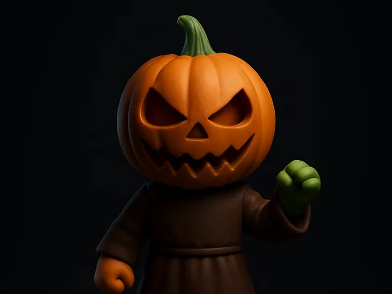 Jack O’Lantern Halloween – ungefärbt / gefärbt