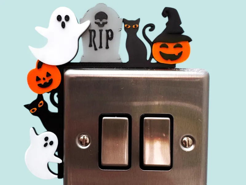Halloween light switch corner decoration