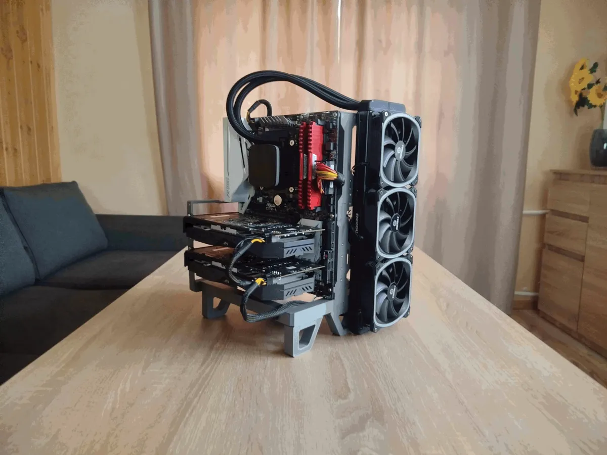 Open Frame PC Case ATX - Free 3D Print Model - MakerWorld