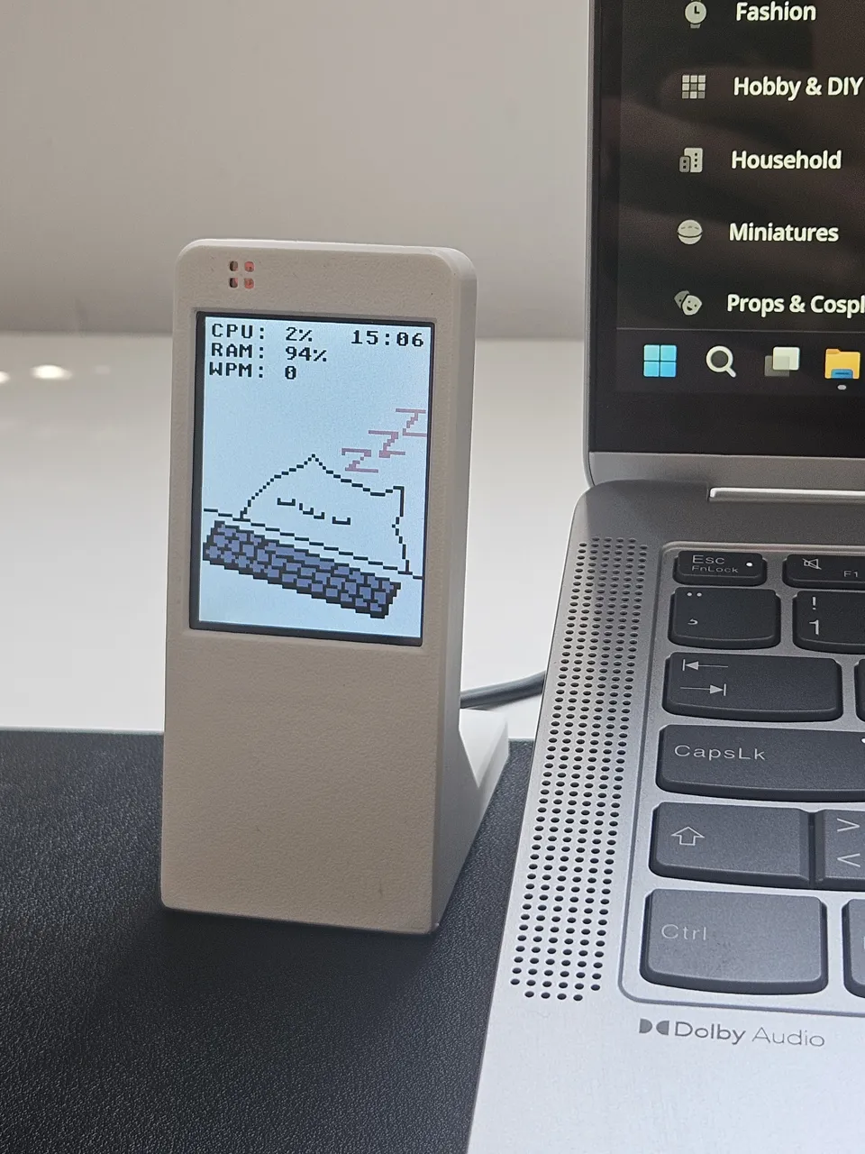 Bongo Cat Mini Monitor – Animated ESP32 Display view 3