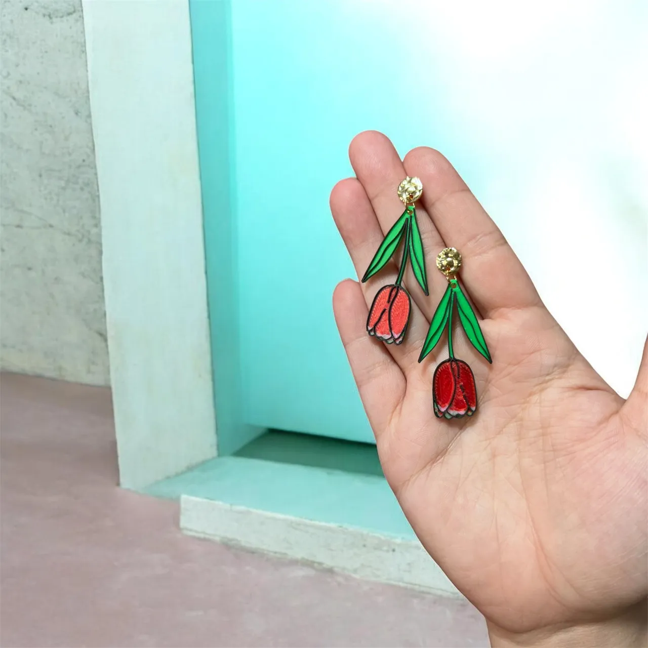 Pendientes tulipán view 2