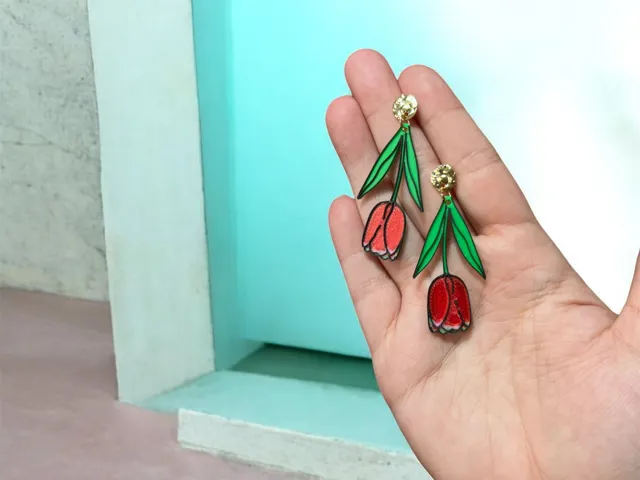 Pendientes tulipán