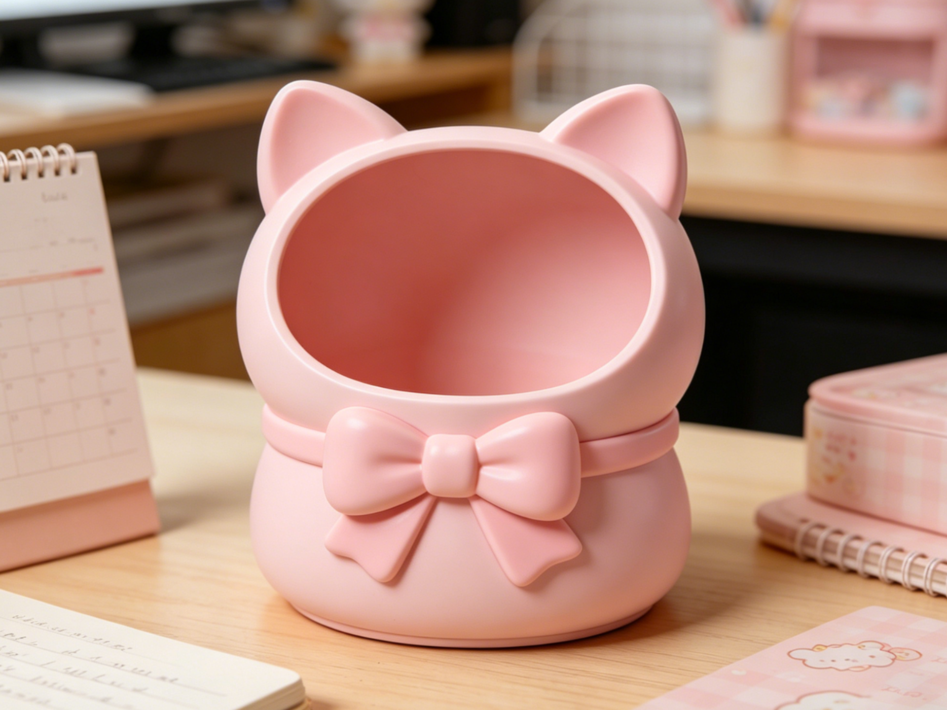 猫猫桌面垃圾桶