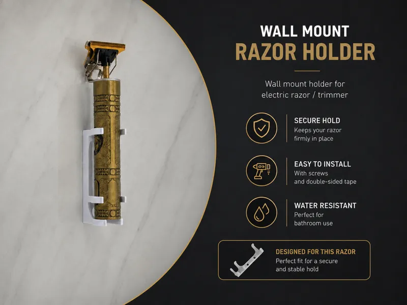 Wall Mount Holder - Vintage T9 Hair Trimmer/Razor