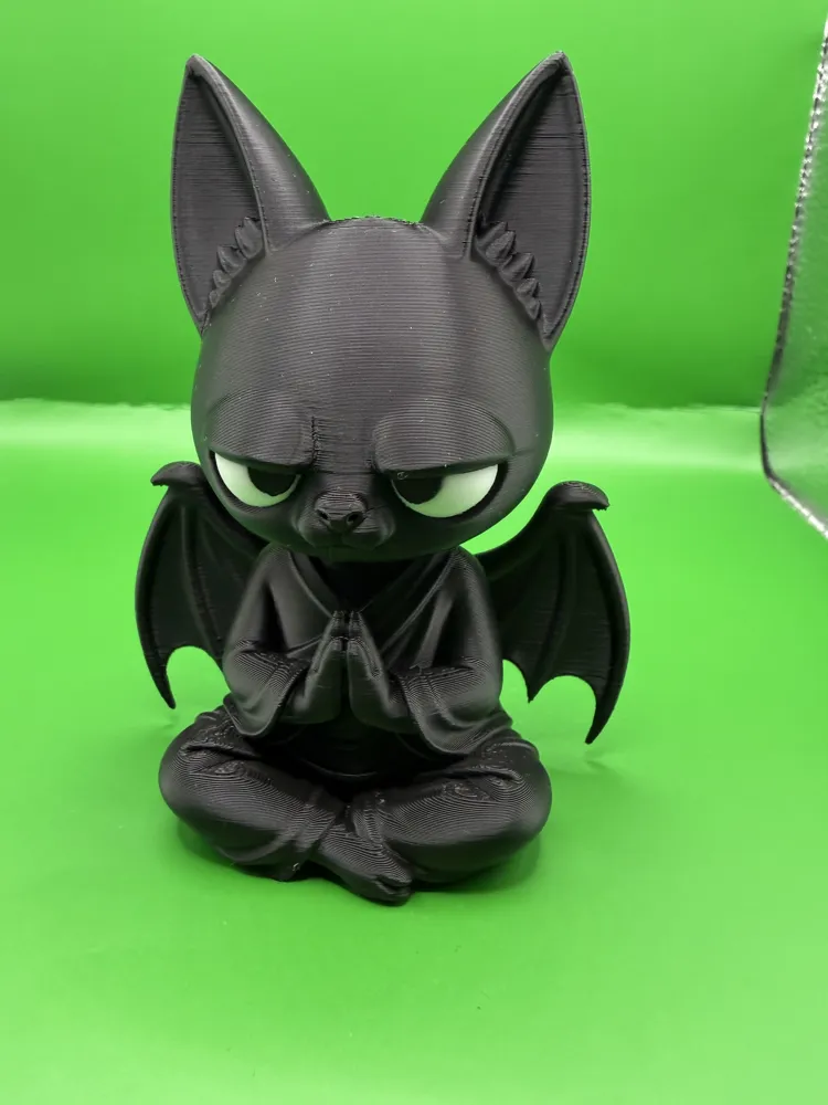 Grumpy Zen Bat Monk Figurine - Free 3D Print Model - MakerWorld