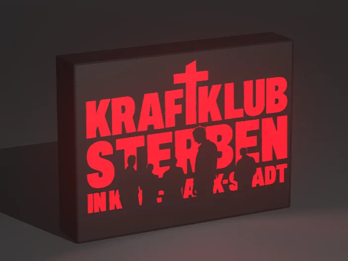 Kraftklub Lightbox „Sterben“
