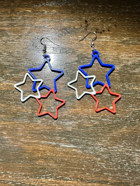 Patriotic Star Earrings view 4