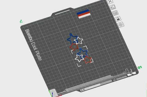 Patriotic Star Earrings view 2