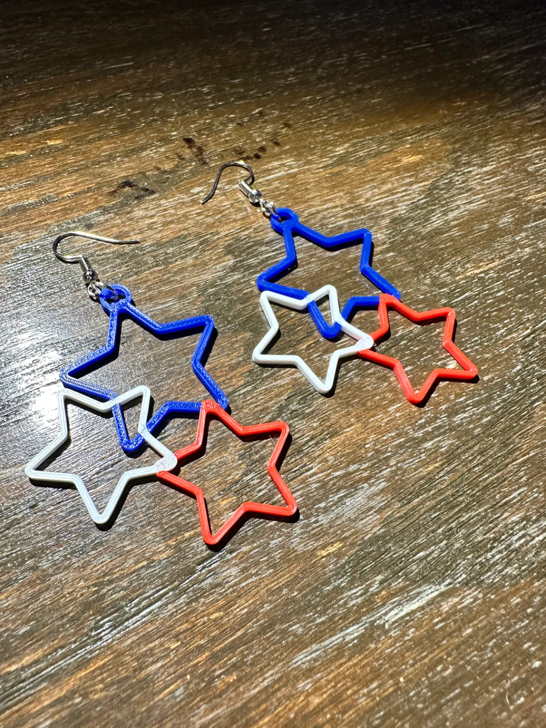 Patriotic Star Earrings view 3