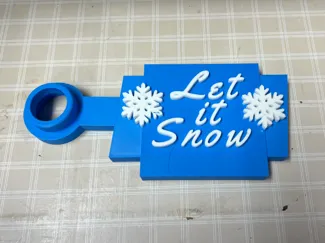 Giant Brick Wreath Let it Snow Tag