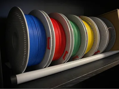 simple filament storage via PVC pipes 25mm
