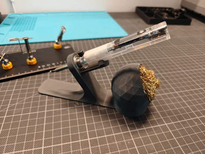 Pinecil Solderin Stand w/ Brass Sponge holder