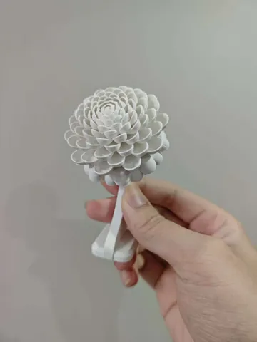Modelo para impresión 3D: 一只安静的小雏菊_花世界起点 — vista de referencia 3