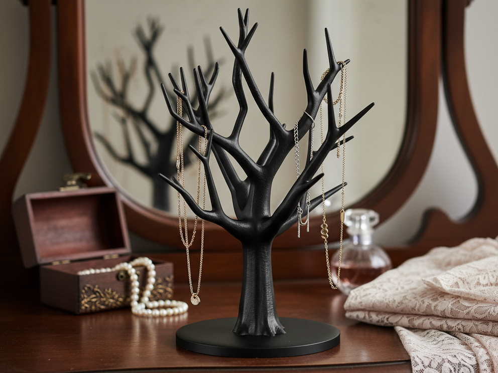 Elegant Branch Jewelry Stand | Eco-Print