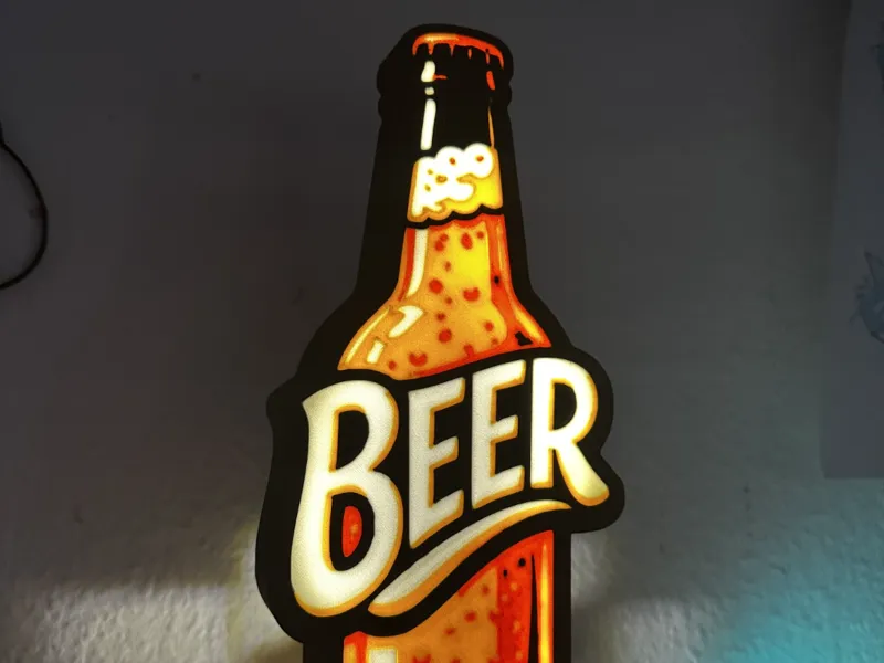 Beer bottle lightbox