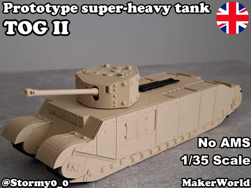 TOG II Super-Heavy Tank || 1/35 3D Printed Model