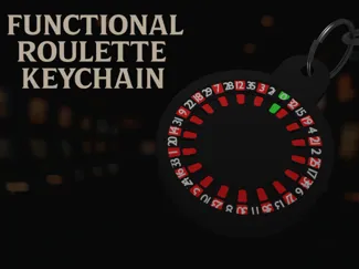 Functional Roulette Keychain