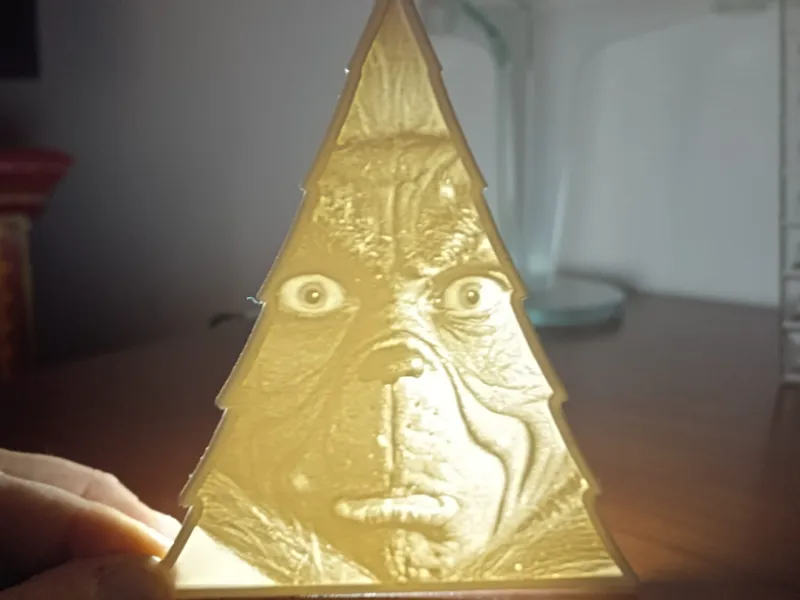 Grinch litofania albero di Natale
