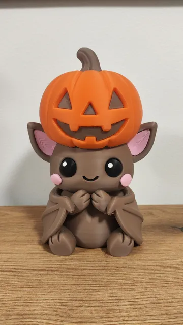 Accesorio para impresora 3D: murciélago con calabaza sin AMS — vista de referencia 3