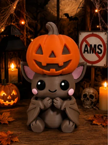 Accesorio para impresora 3D: murciélago con calabaza sin AMS — vista de referencia 2