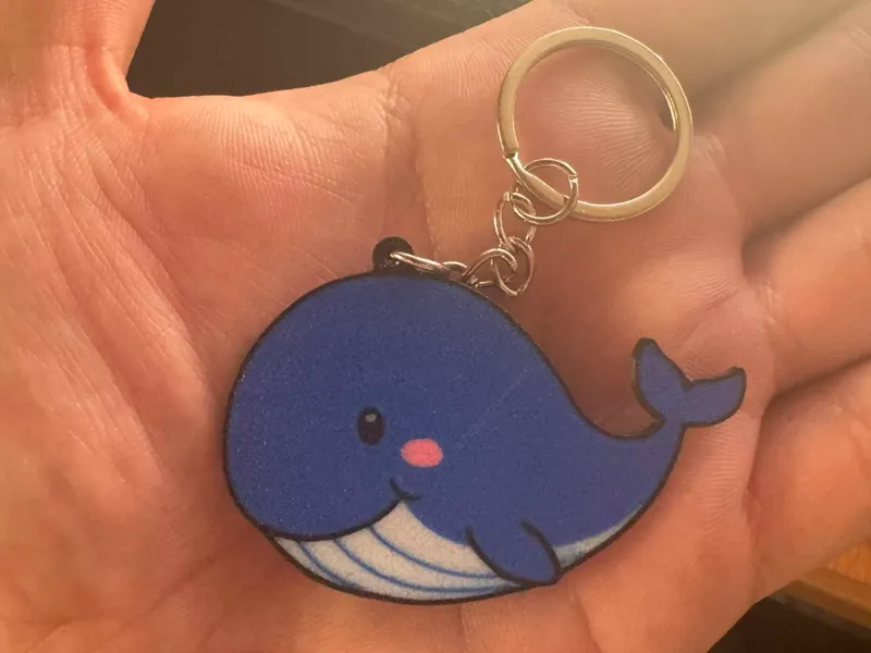 Cute wale keychain