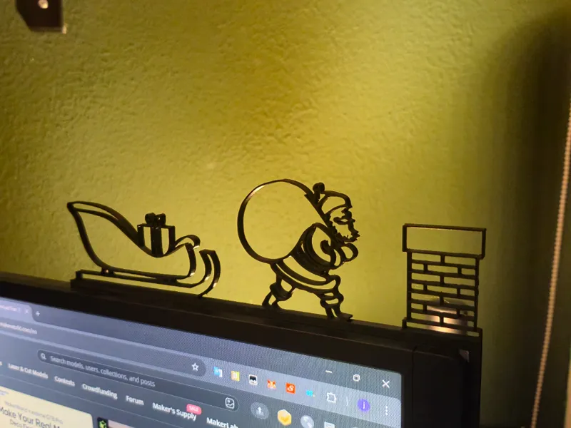 Christmas Santaclaus Shelf/Monitor/Door Decoration