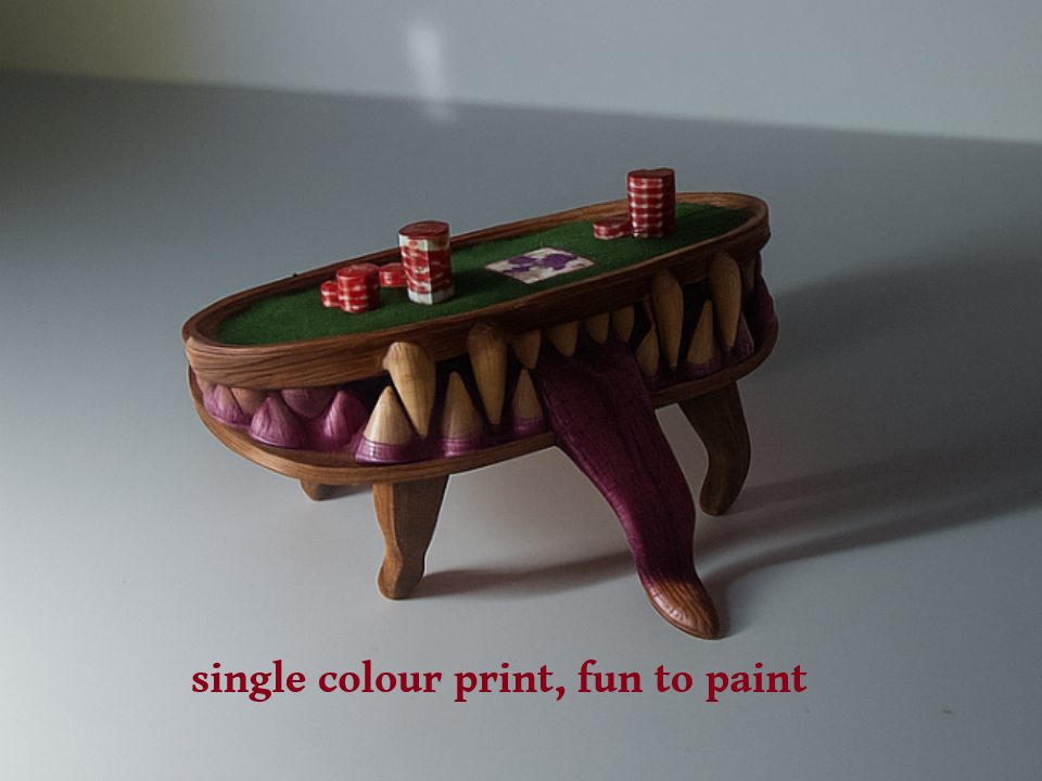 D&D Mini - Poker Table Mimic - 2 Variation - TTRPG