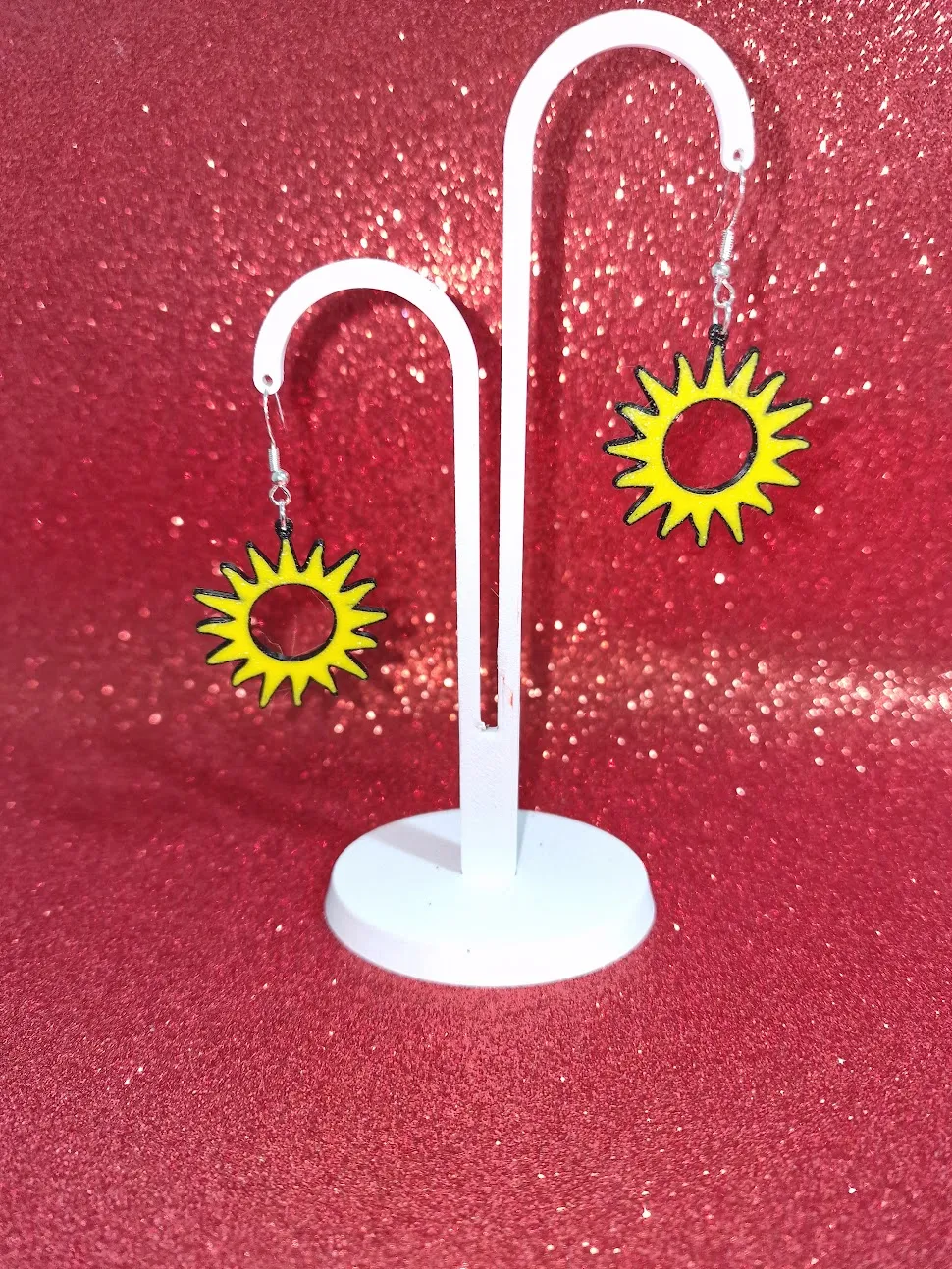 Burning sun earrings view 3
